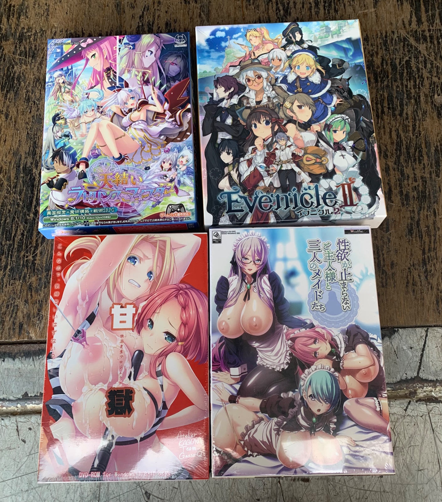 PC美少女ゲーム まとめ売り4本セット Evenicle2/甘獄 ほか Windows用